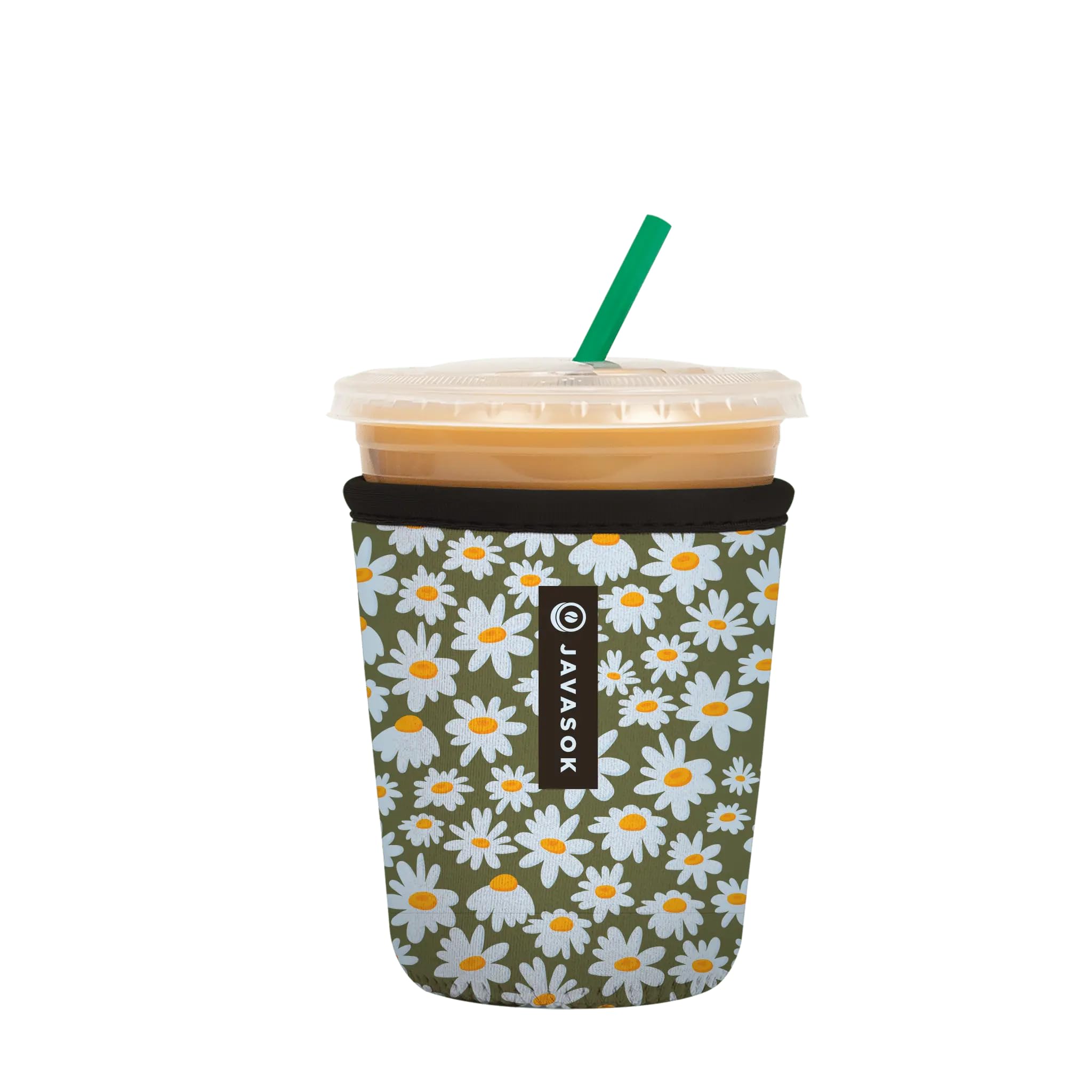 Sok It JavaSok Iced Coffee &amp; Cold Soda Insulated Neoprene Cup Sleeve (Chamomile China, Small: 16-20oz)