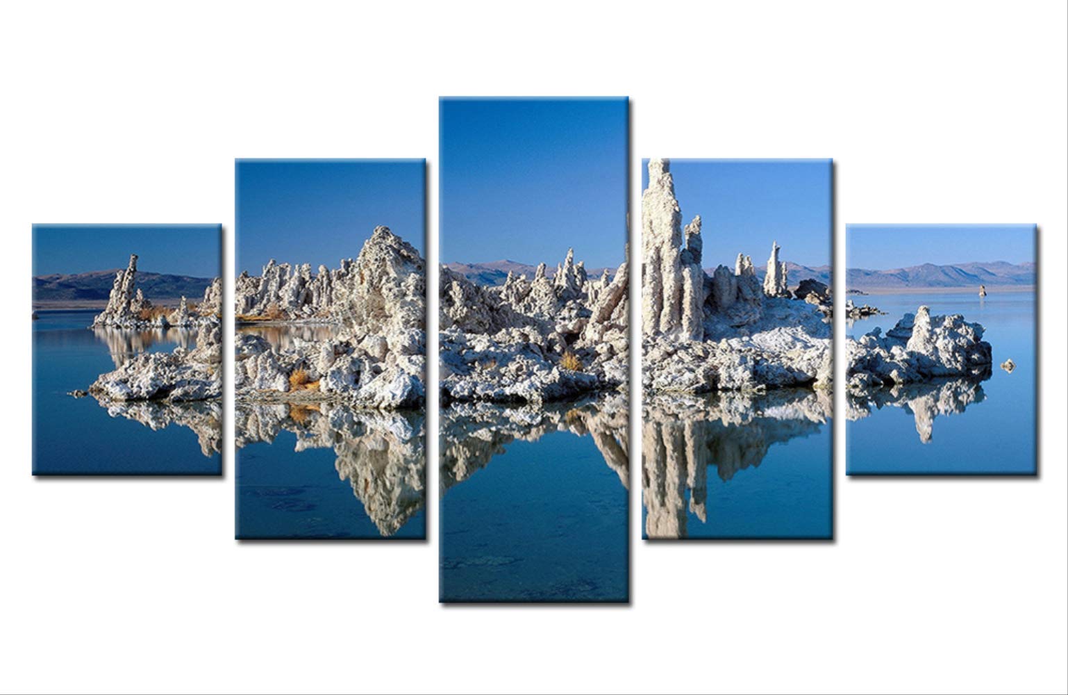 Affiches pour le salon triptyque île neige montagne moderne