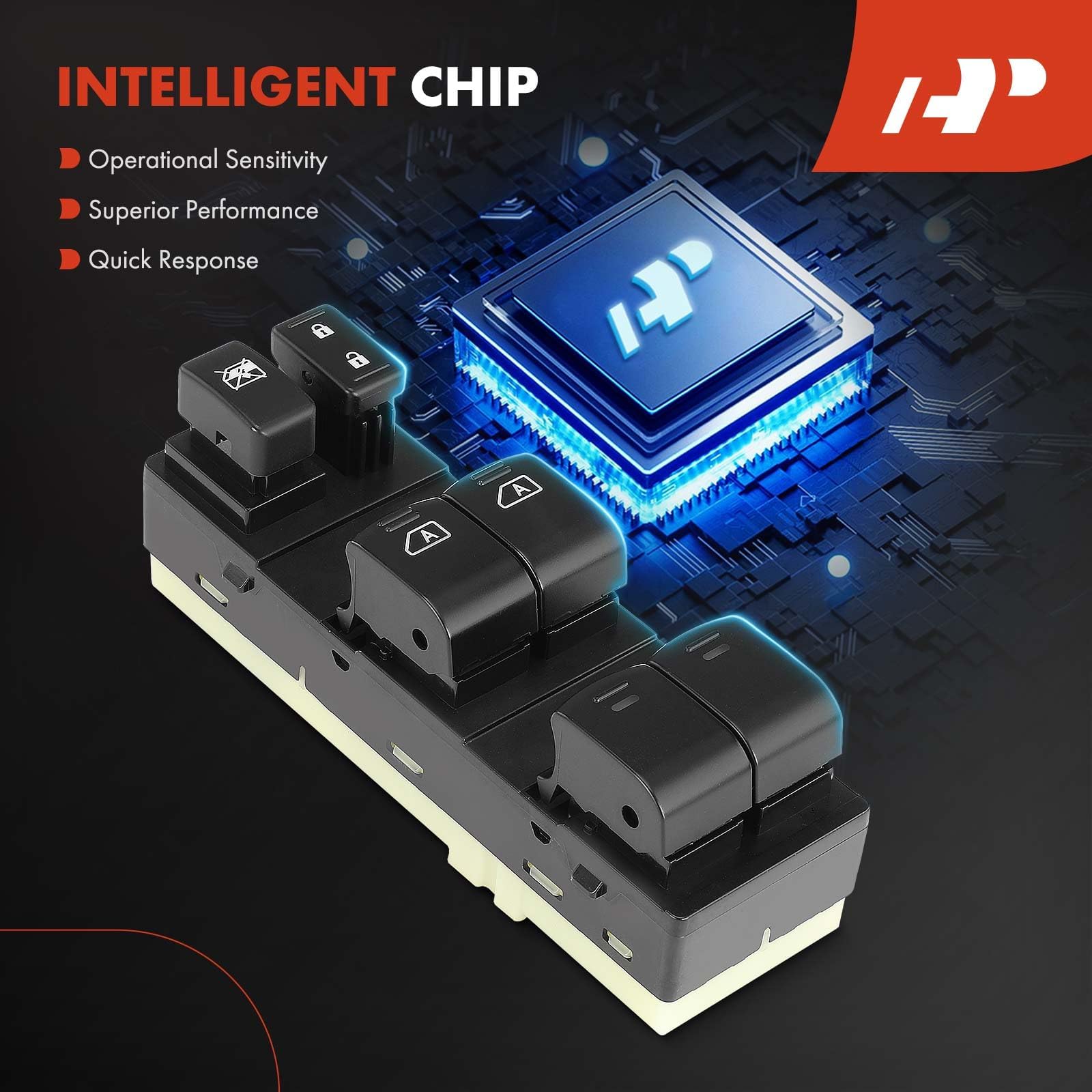 Interruptor De Ventana Eléctrica Delantero Izquierdo Compatible Con