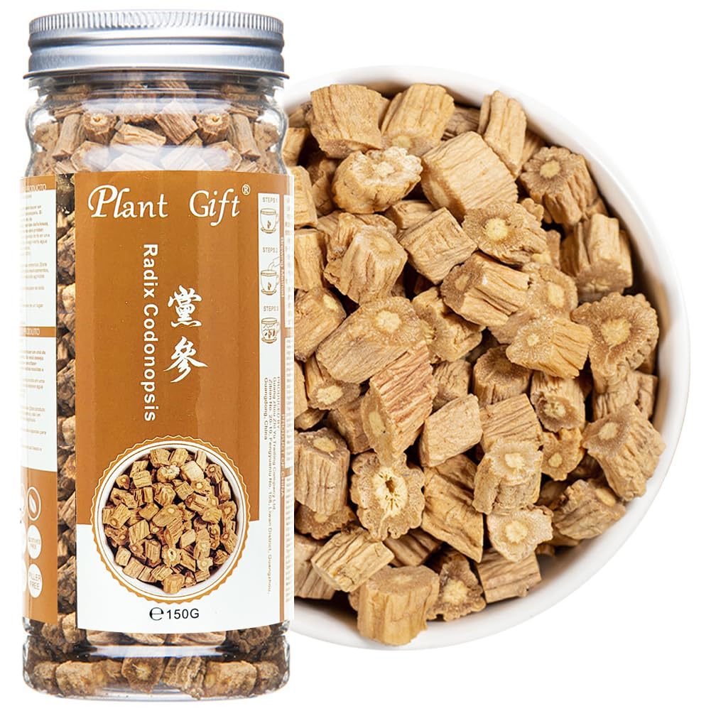 Plant Gift Radix Codonopsis,150G/5.29oz 党参 Pilosulae Root, Dried Bulk Herbs, Dang shen Raw from Chinese Health Tea, Raíz de pilosulae, hierbas a granel secas, dang shen crudo del té de salud chino