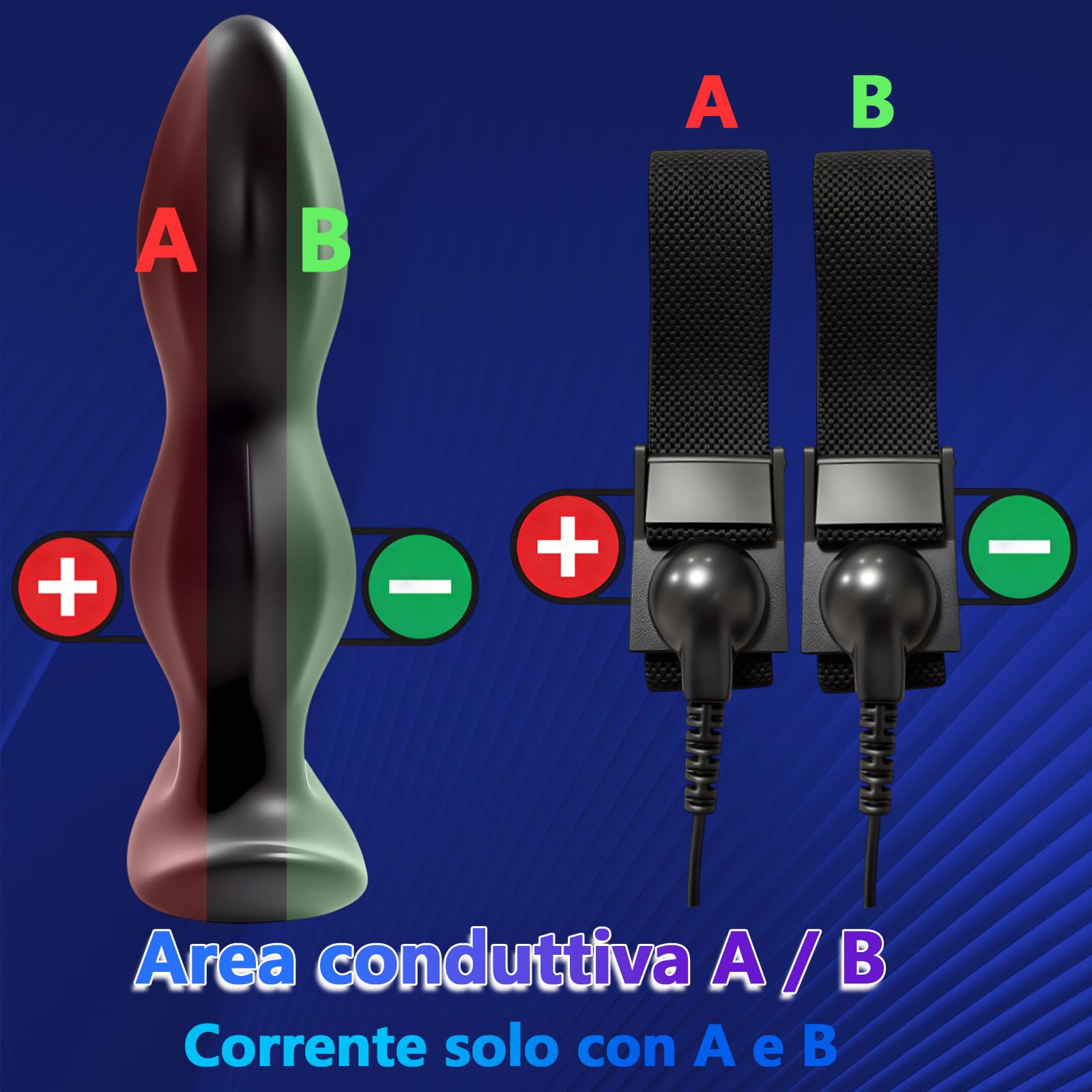 Elettrostimolazione Plug Anale Anello per Pene con Shock Elettrico Dilatatore Anale Massaggiatore Prostata per Uomini Stimolatore G-Spot Donna Butt Plug Silicone Sessuali per Coppie BDSMS Toys