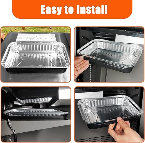 Vista 99 de Uniflasy Bandeja de grasa 69804 con bandeja de captura 67047 para parrillas de gas Weber Spirit serie 300, Spirit E310 E320 E330 S310 S320 S330