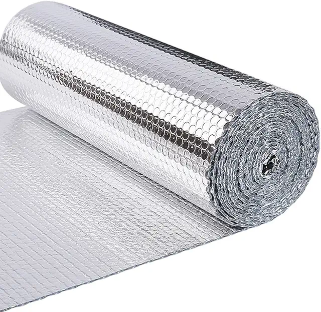Aislante Térmico Reflexivo VOUNOT® 10x0.6m Aluminio Burbujas para Techos