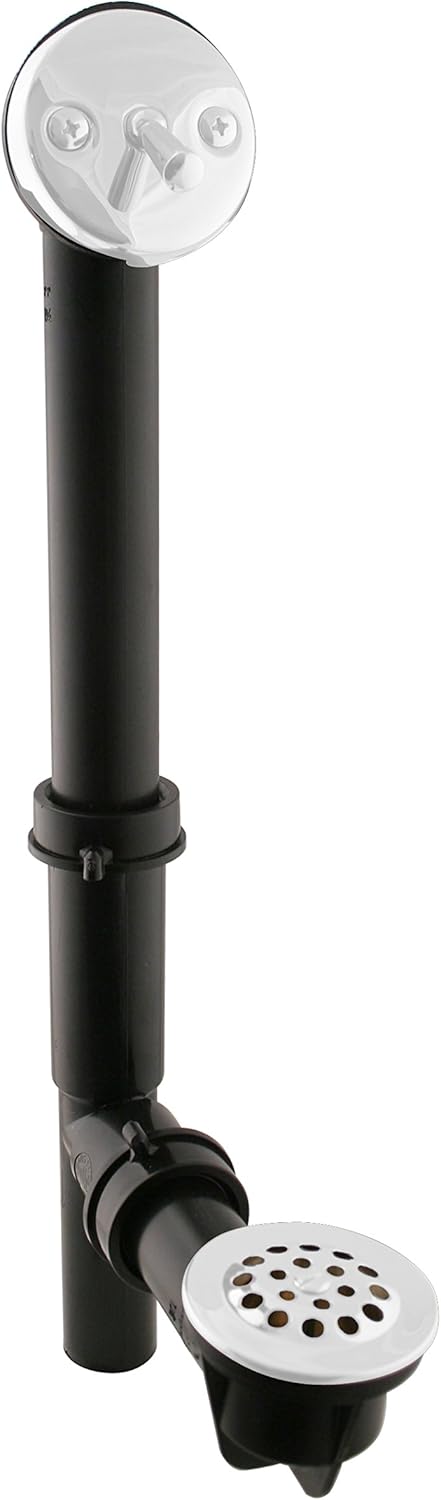 Westbrass 592144-50 1-1/2" x 14" Black Poly Tubular Bath Waste & Overflow Assembly with Trip Lever and Beehive Strainer Grid Drain Cover, 1-Pack, Powder Coat White Westbrass 592144-50 1-1/2" x 14" Black Poly Tubular Bath Waste & Overflow Assembly with Trip Lever and Beehive Strainer Grid Drain Cover, 1-Pack, Powder Coat White