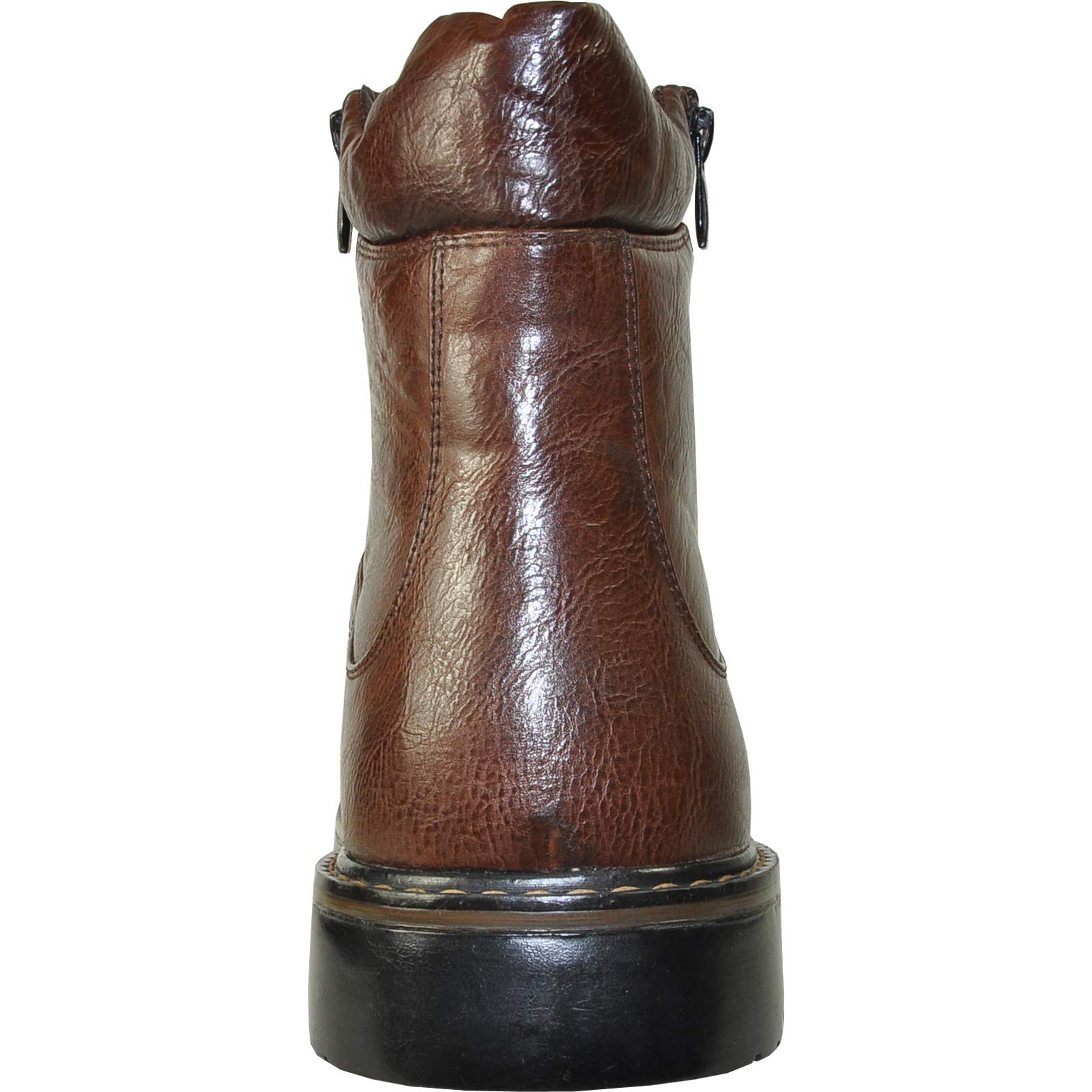 bravo! Dean - Botas de invierno impermeables para hombre, con forro de piel y doble cremallera, color negro y marrón, talla 7 a 13