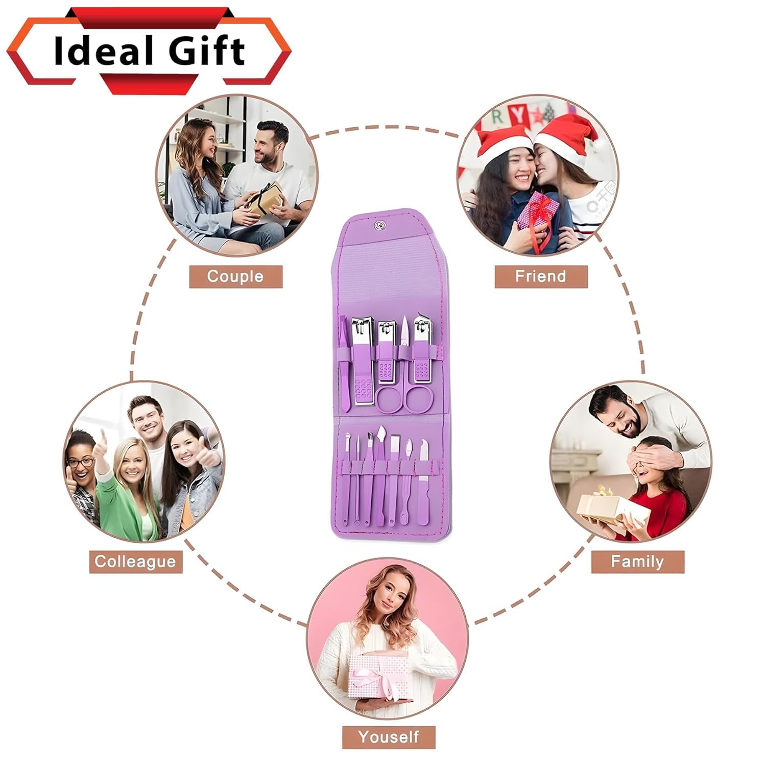 Manicure Kit,Stainless Steel Professional Manicure Set, pedicure Set, Nail Clipper, Manicure Pedicure kit for women and Men,Perfect Gifts for Women and Men (Multi-Color) (16 in 1) 2