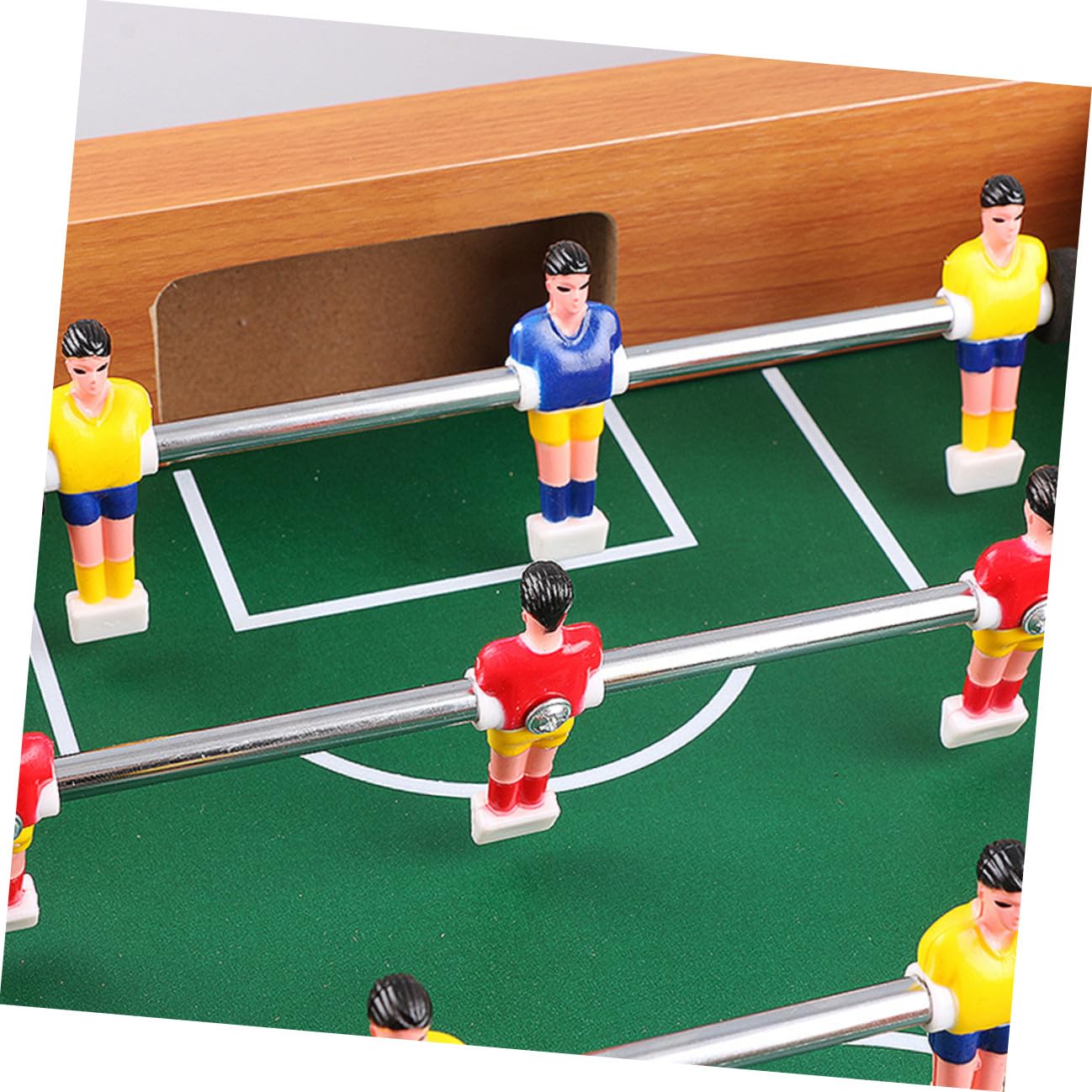 Calcio Balilla da Tavolo e Adulti Sei Aste in Mdf, Set Gioco Calcio a Sei Tiri per Serate in Famiglia e Spazi Ridotti