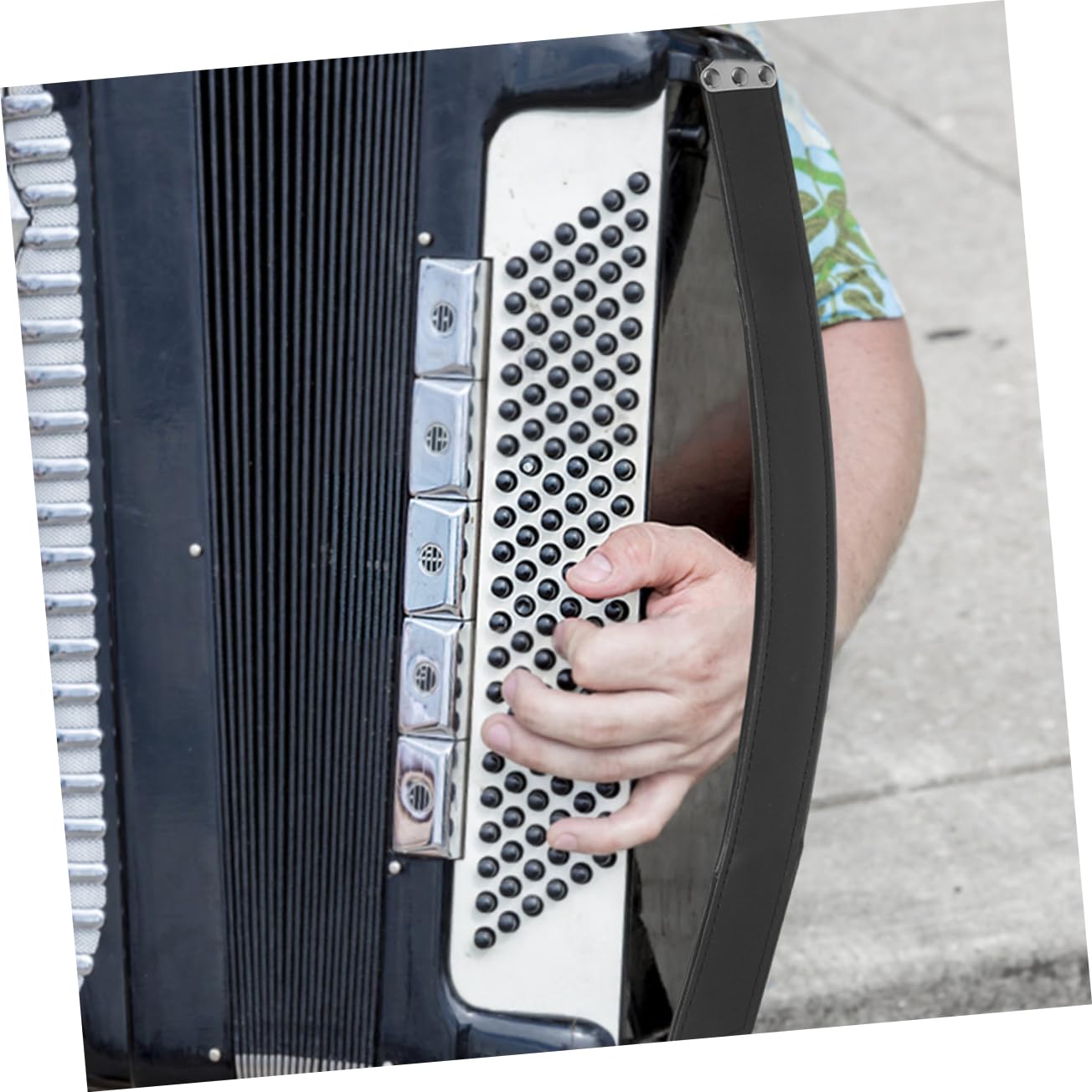 Levemolo Accordion Bass Strap Left-handed Cowhide Leather Accordion Accessory Comfortable Design