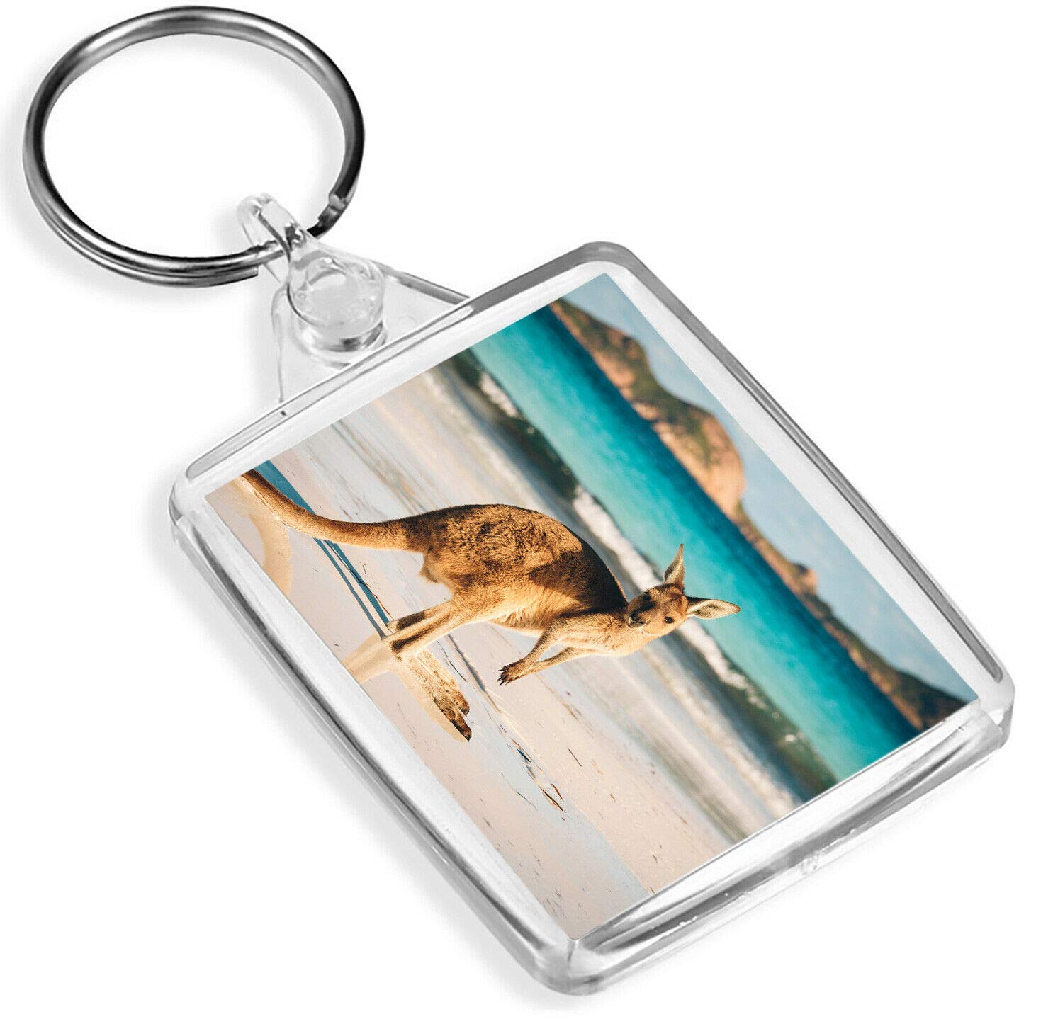 Cute Baby Kangaroo Keyring Australia Beach Animal Travel Fun Keyring #8812