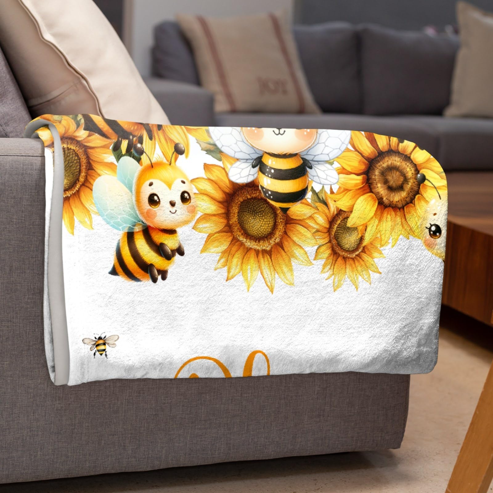 Bee Blanket Lightweight Flannel Throw Blanket - 30x40 Inches For Baby, Kids, Pets, Bed, Couch & All Seasons - View #12