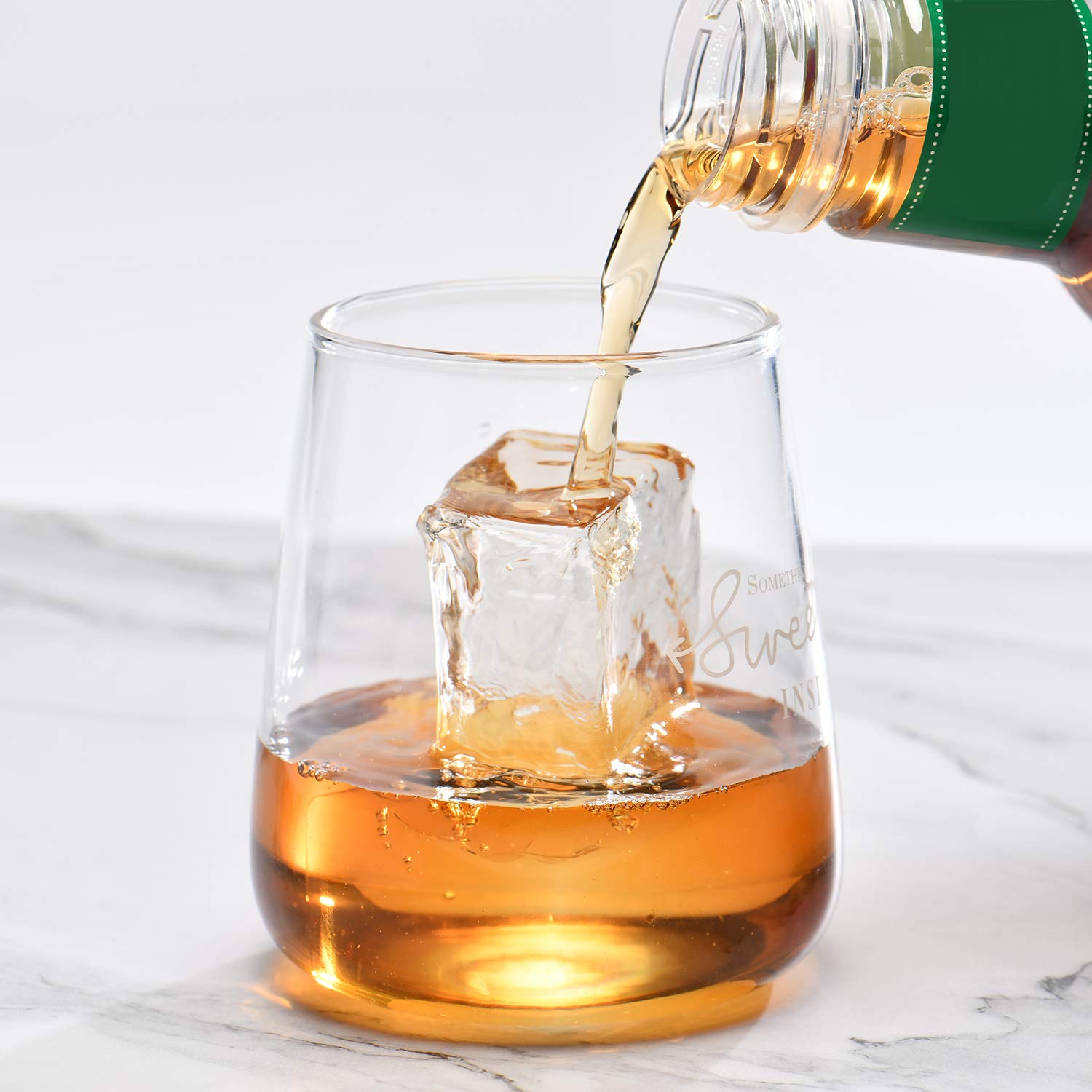 Bandeja para cubitos de hielo de silicona transparente, 5,1 cm, molde de hielo para whisky y cócteles