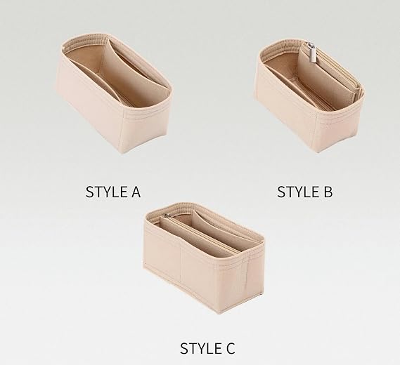 Bag Organizer for LV Nice Mini Bag (20L x 13.5H x 12D cm) (Beige, Style A)