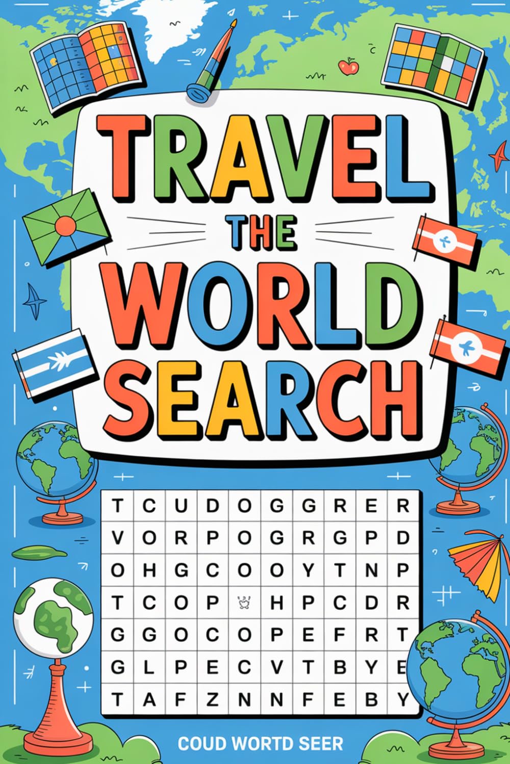 Travel The World Word Search: Theme-Fill in Mind Wellness Puzzle Workbook for Adult Solvers with Earth Study Theme