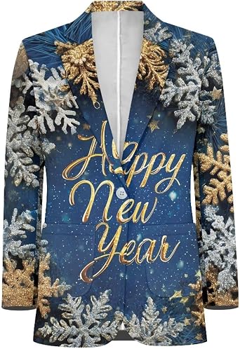 Mens Casual Blazer One Button Sport Coat Lightweight Notched Lapel Suit Jacket with Pocket