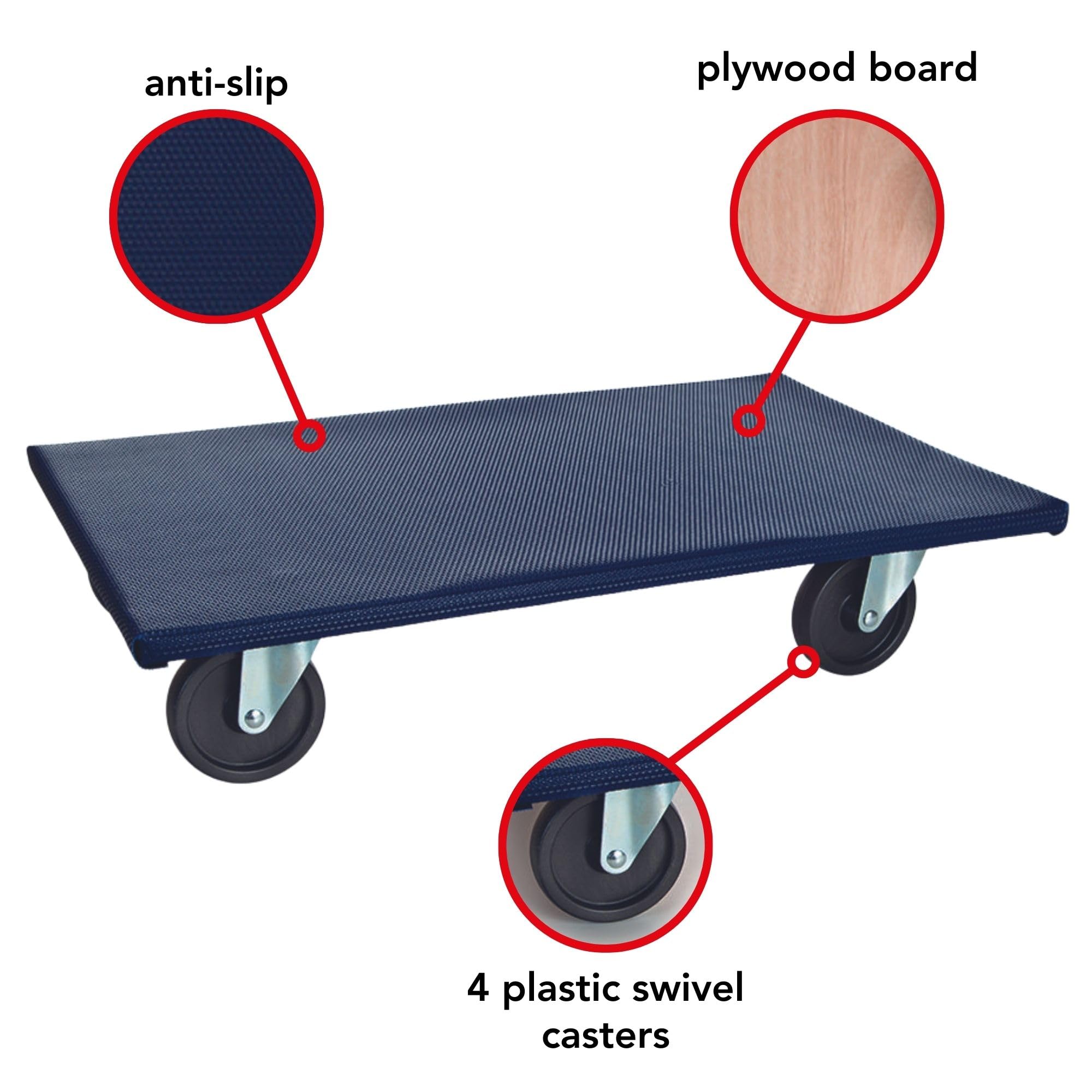 Toolland Plataforma con Ruedas Resistente de Madera 65 x 40 cm con 4 Ruedas giratorias, Ideal para Transportar Muebles y Mover Cargas Pesadas hasta 400 kg