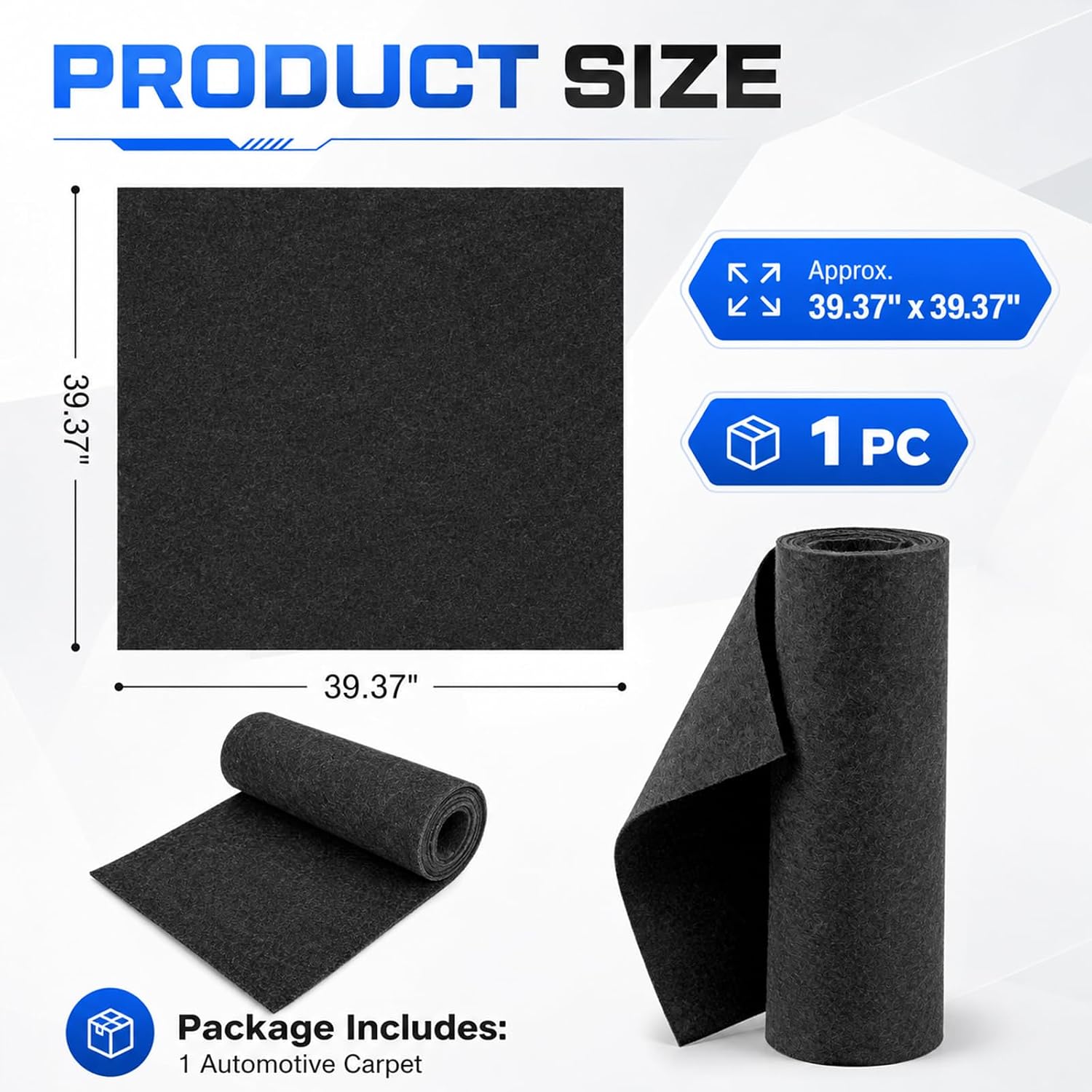40" × 40" Car Carpet,Felt Speaker Box Carpet for Car