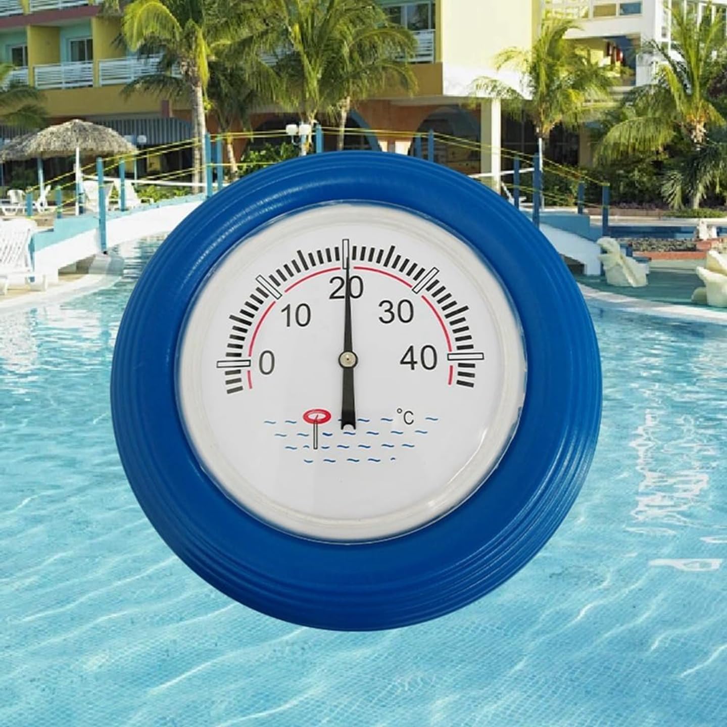 Thermomètre pour Aquarium, thermomètre pour Baignoire et Piscine, thermomètre à Plaque Flottante Circulaire