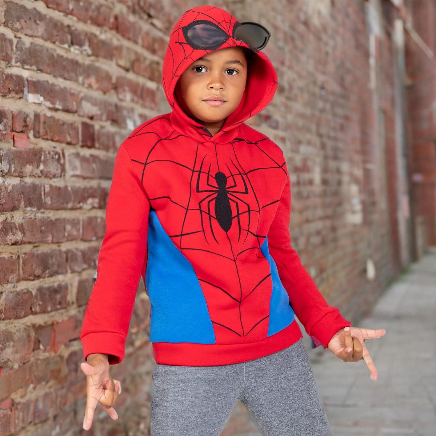 Marvel Avengers Spiderman Boys Fleece Cosplay Pullover Hoodie Toddler to Big Kid - Image 8