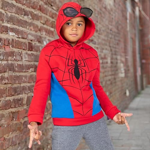 Miniatura 8 de Marvel Avengers Spiderman Boys Fleece Cosplay Pullover Hoodie Toddler to Big Kid