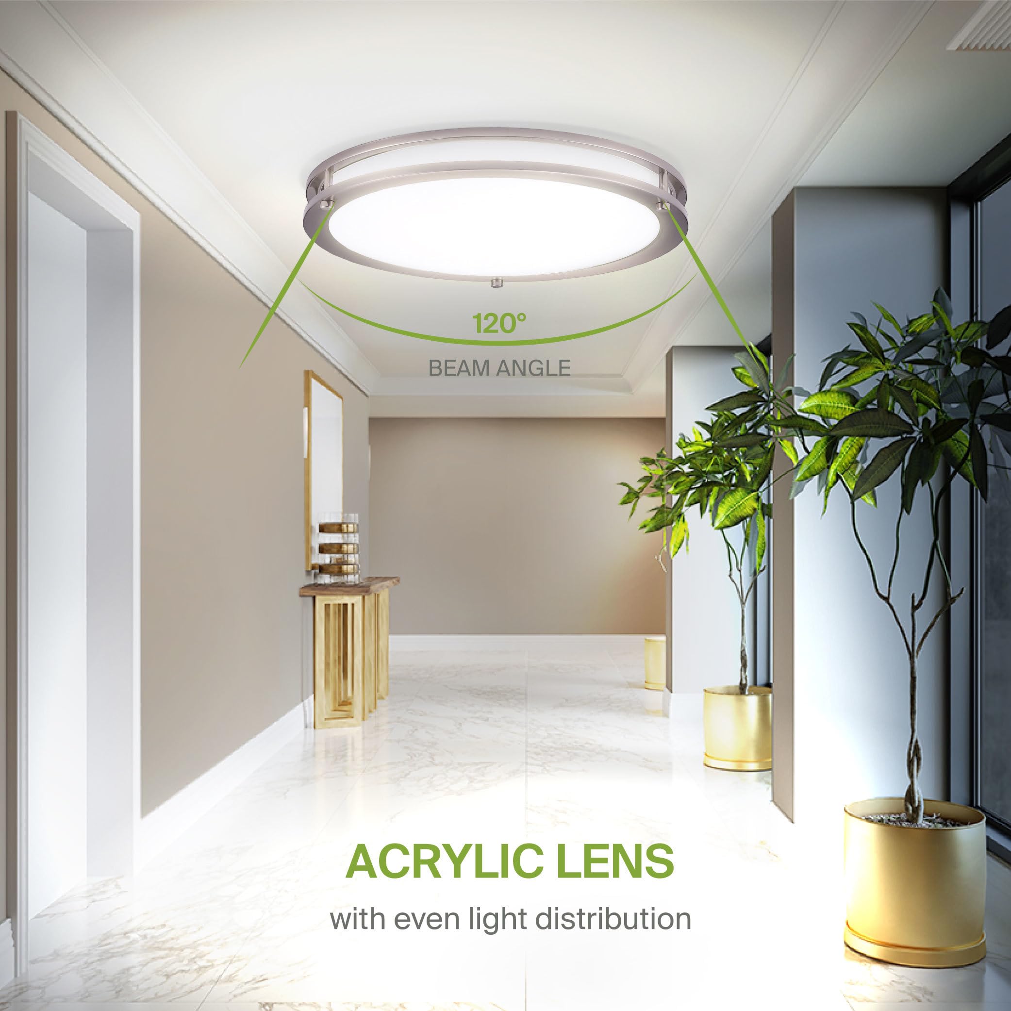 16 Inch Plastic Ceiling Light Fixture