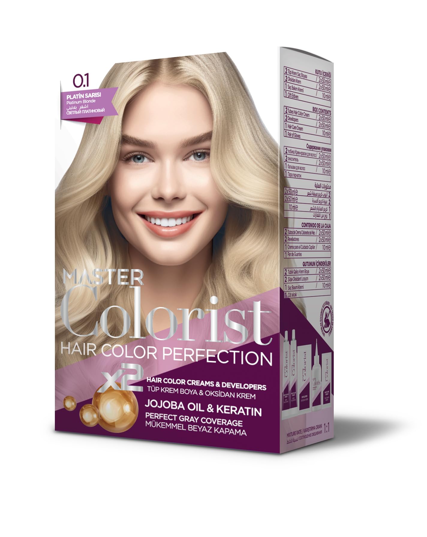 Set Saç Boyası 0.1 Platin Sarısı