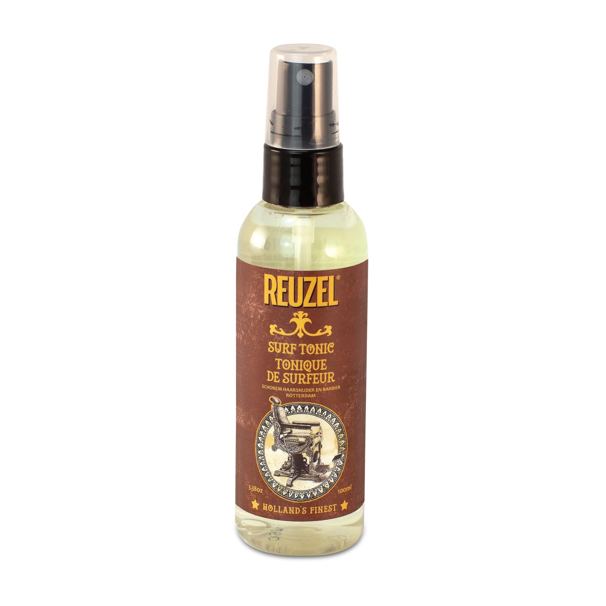 Reuzel Surf Tonic Hairspray - Sin perfume - Añade sujeción, textura y volumen - Crea un estilo agitado con un acabado mate - Exagera la textura natural del cabello - Para todo tipo de cabello - 100ml