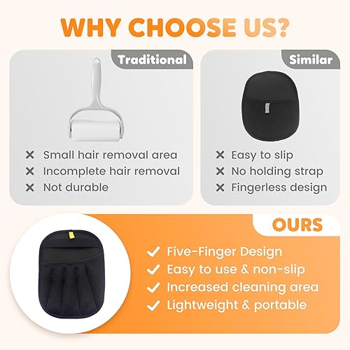 Miniatura 4 de Guantes eliminadores de pelo de mascotas, guantes de eliminación estática mejorados para pelo de mascotas, gatos y perros, herramienta de 1