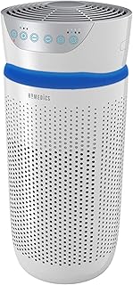 HoMedics TotalClean 5 in 1 Tower Air Purifier with UV-C, HEPA & Carbon Filters, Removes Allergens, Pet Dander, Smoke, Cooking, Mould Spores & Germs, Ionizer Releases Negative Ions - Medium , White
