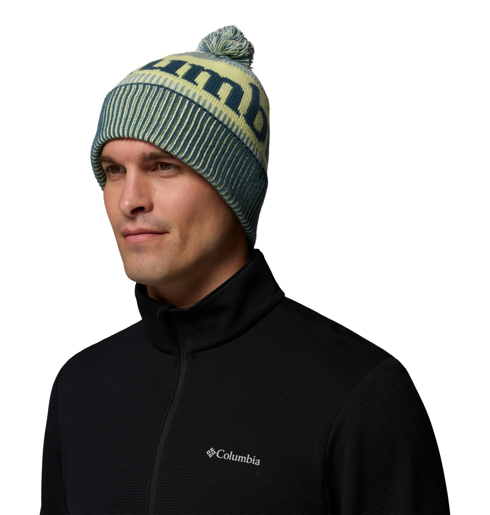 Columbia Polar Powder Iii Beanie, Everblue/Crushed Blue/Citron Haze, One Size