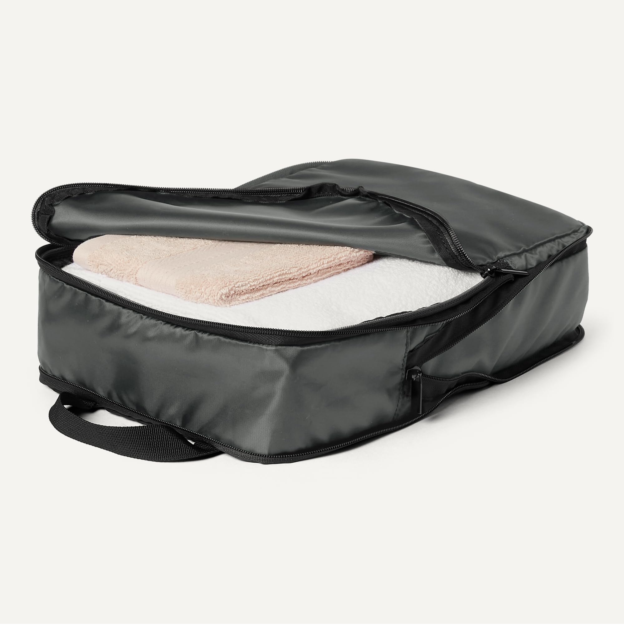 Amazon Essentials Ultralekkie kompresyjne kostki do pakowania, organizer do pakowania, szara krata, 6 sztuk, ultralekka kompresja, Szara kratka, 6pack, Ultralekka kompresja