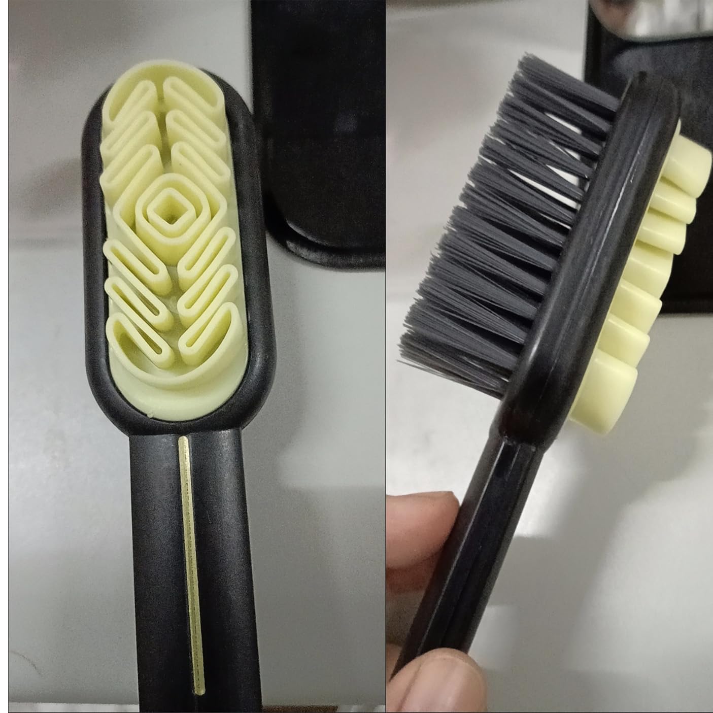 Spazzola per scarpe 2 in 1 in pelle scamosciata, gomma lucidante in gomma con spazzola a setole morbide, per la pulizia della pelle scamosciata e la spazzola in nabuk, può pulire contemporaneamente