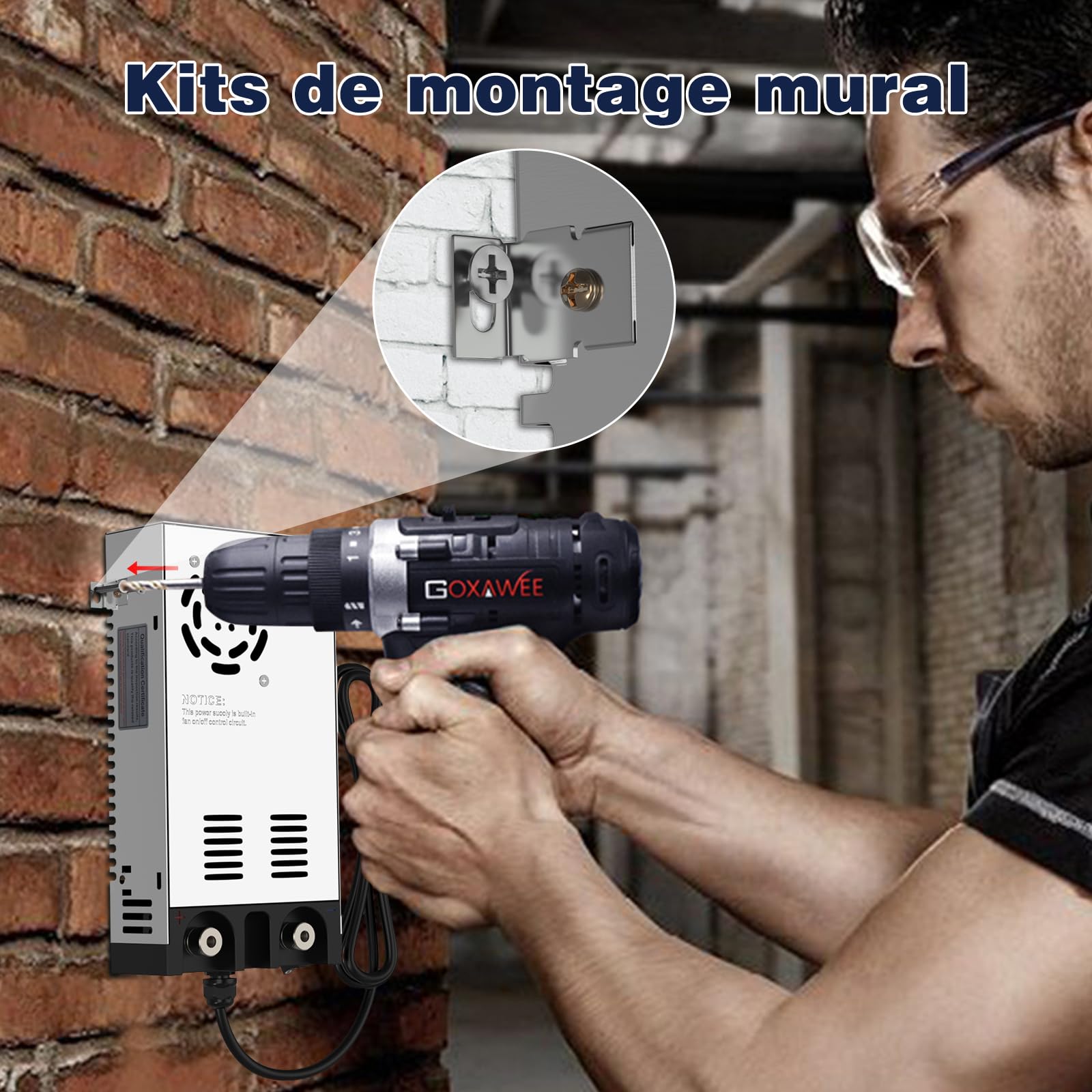 IMAYCC Schaltnetzteil 12V 50A, 600W Transformator 110V AC auf DC Netzteil 12Volt Adapter, 12 Volt Spannungswandler für Standheizung, LED Beleuchtung,Industrieanlagen.
