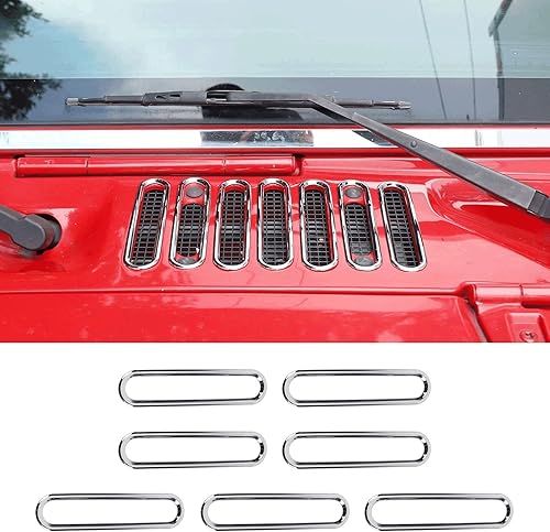 Miniatura 12 de Cubierta de ventilación de capó, panel de carcasa, tapa de ventilación, accesorios exteriores de ABS para Jeep Wrangler JK JKU 2/4 puertas 2007-2018