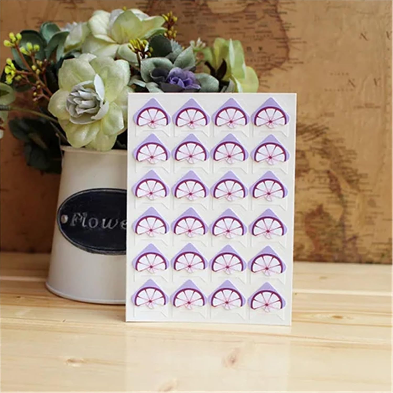 Photo Corners 480Pcs DIY Fruit Cartoon Corner Cute Paper Stickers for Photo Albums Excellent Handwork Frame Decoration Scrapbooking Set for Damage-Free Display(Mangosteen)