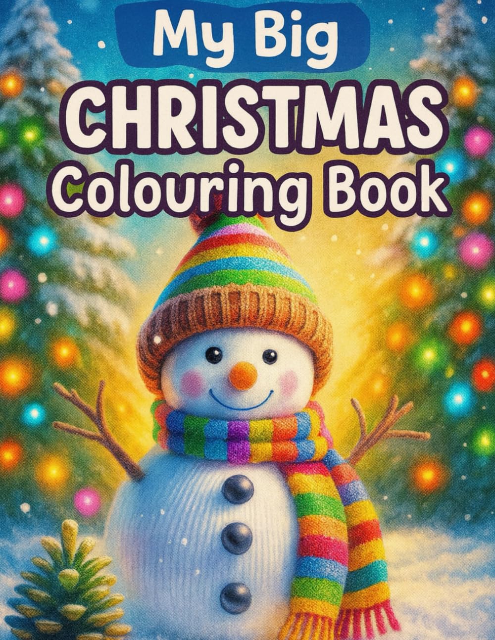 My big Christmas Coloring Book: 80 Festive Holiday Designs for Kids and Adults to Colour and Enjoy