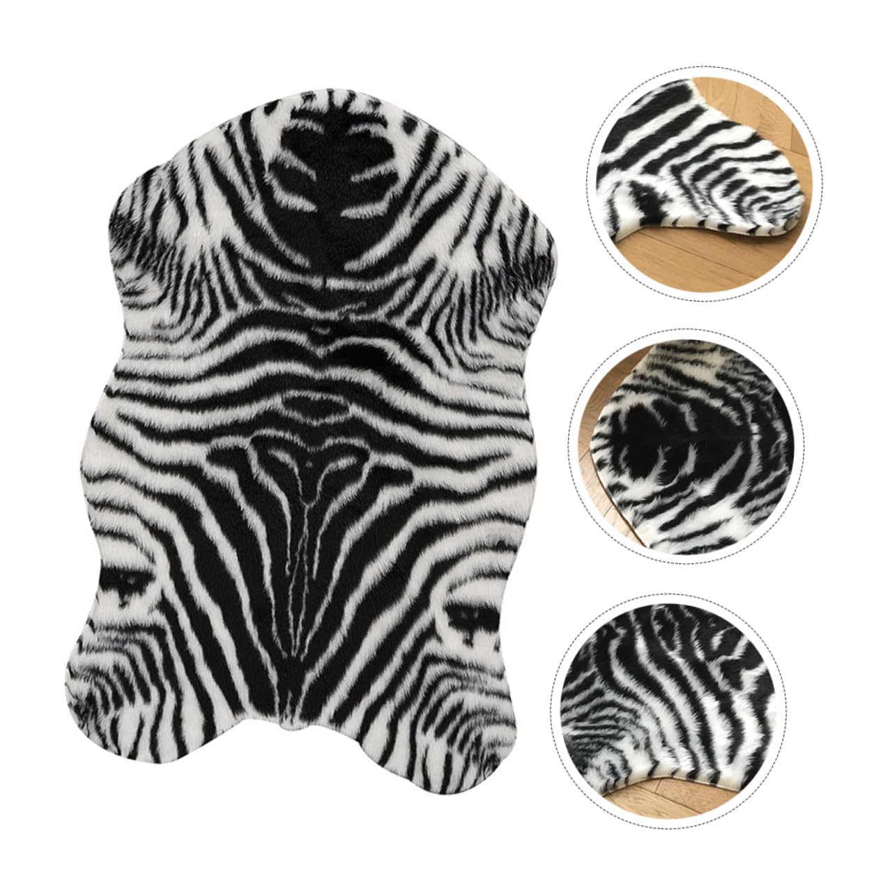 FischföRmiges Zebra-Teppich Bodenkissen rutschfeste Anti-Rutsch-Bodenmatte Weiche Hausmatte FüR Badezimmer KüChe Und Wohnzimmer