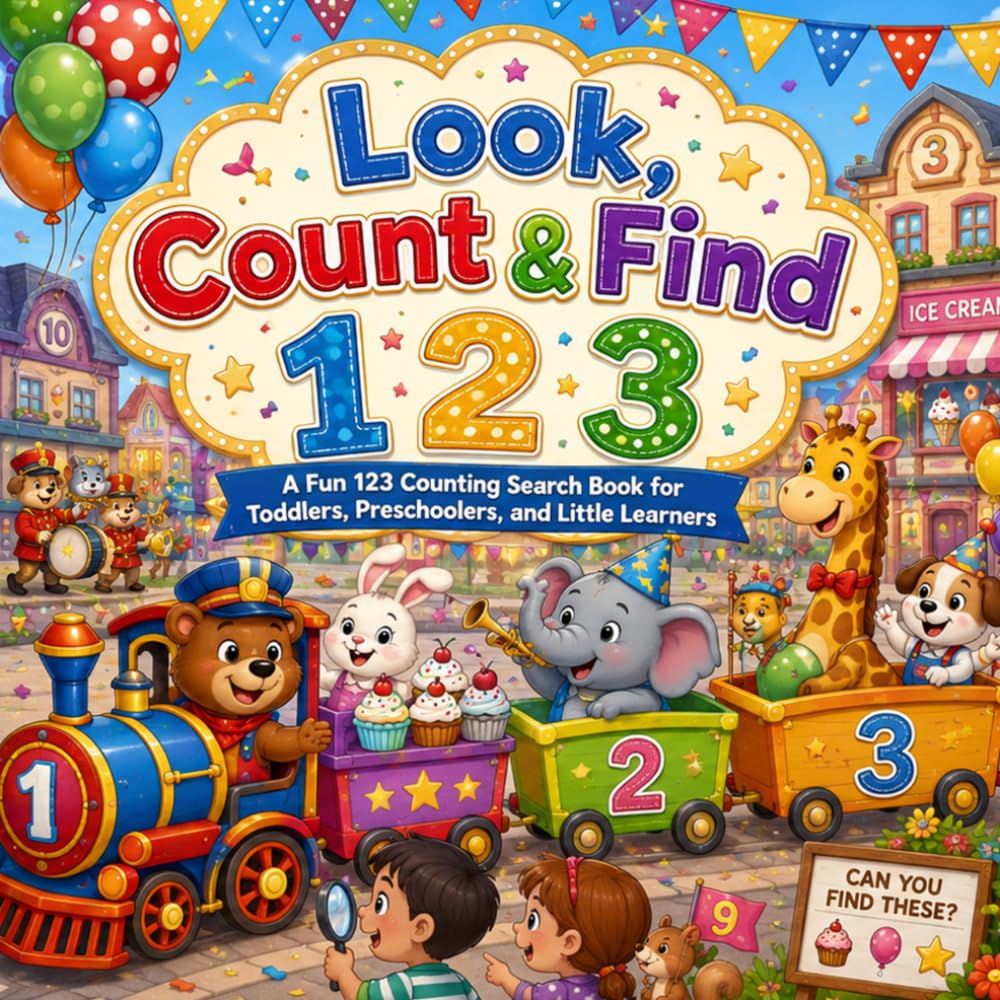 Look, Count & Find: A Fun 123 Counting Search Book for Toddlers, Preschoolers, and Little Learners