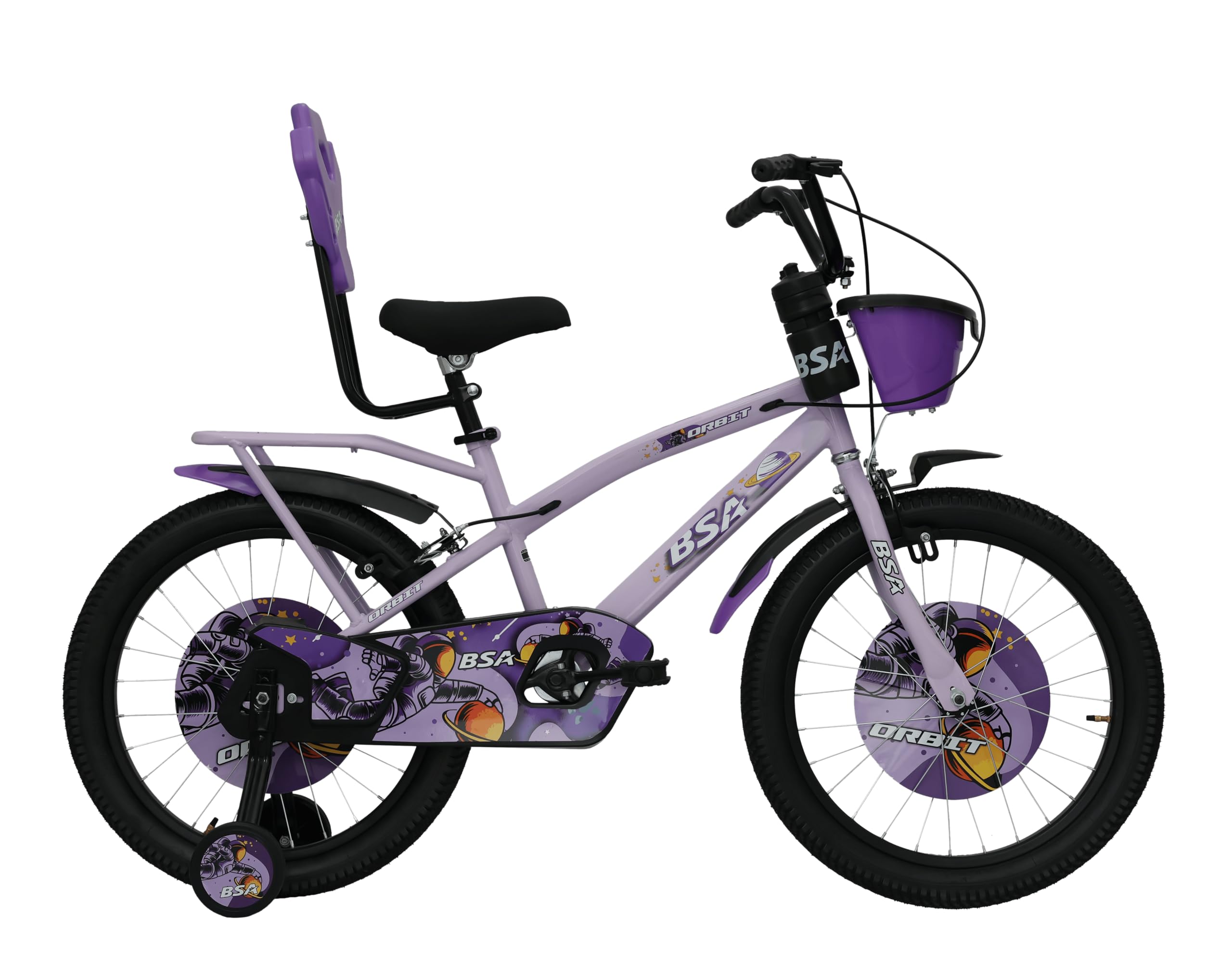 BSA Orbit 20T | Kids Bicycle | 85% Assembled | Single Speed | Tool kit Included | Ideal for 5-8 Years | Unisex - Lilac-image-0