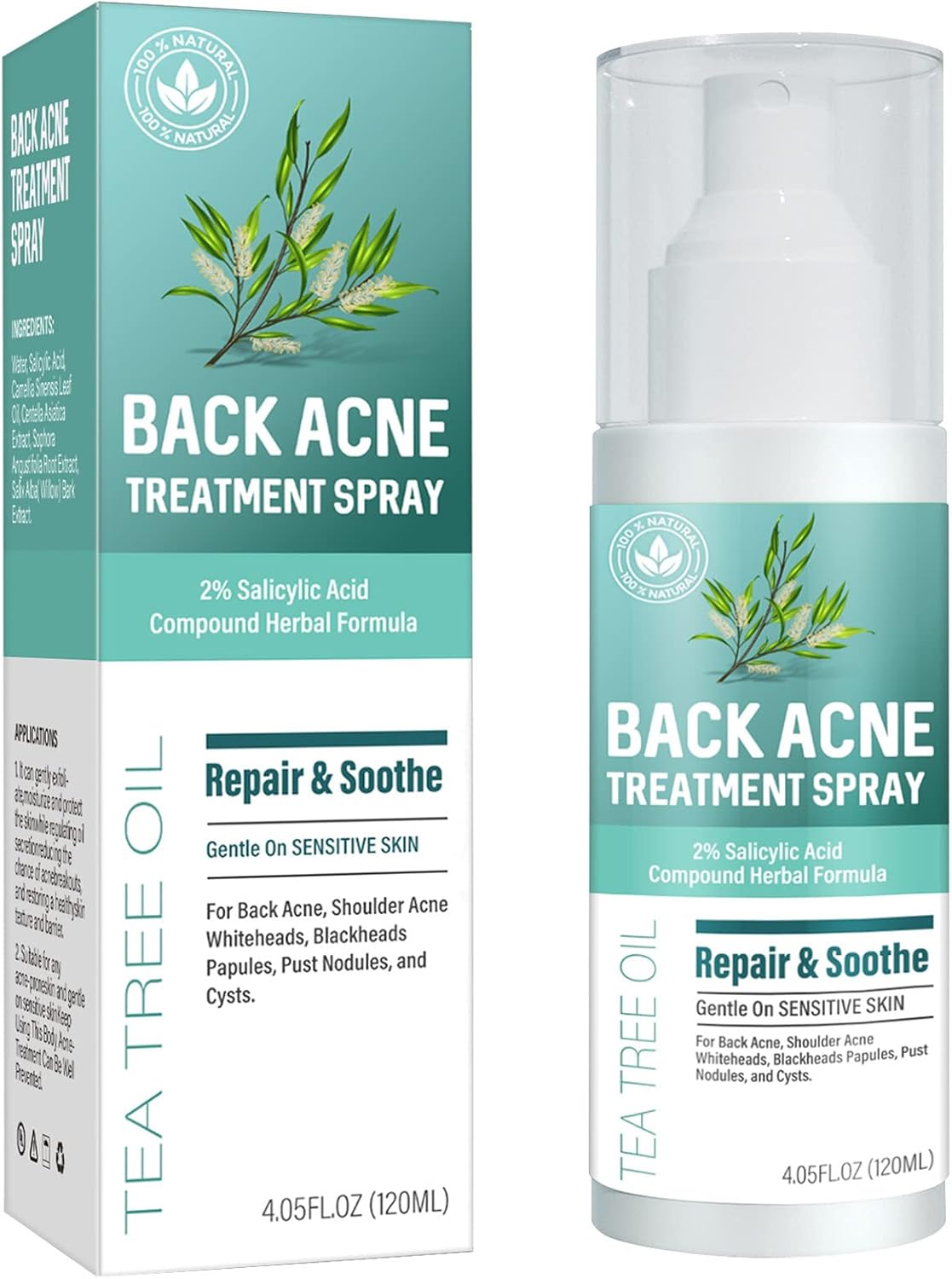 Back Acne Treatment, Body Acne Treatment Spray with