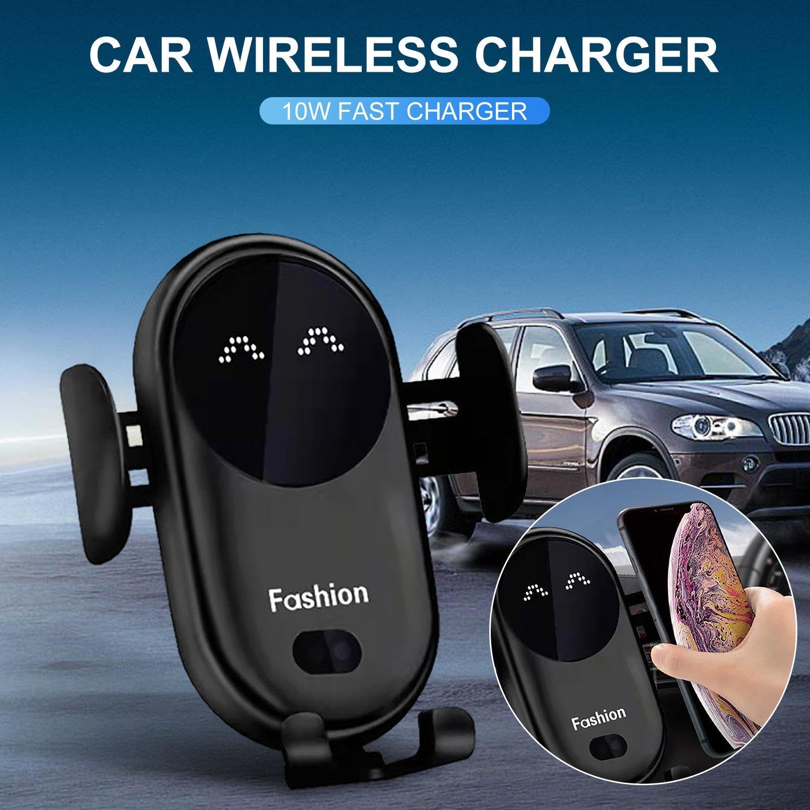 Caricabatterie da auto con supporto per telefono, supporto per