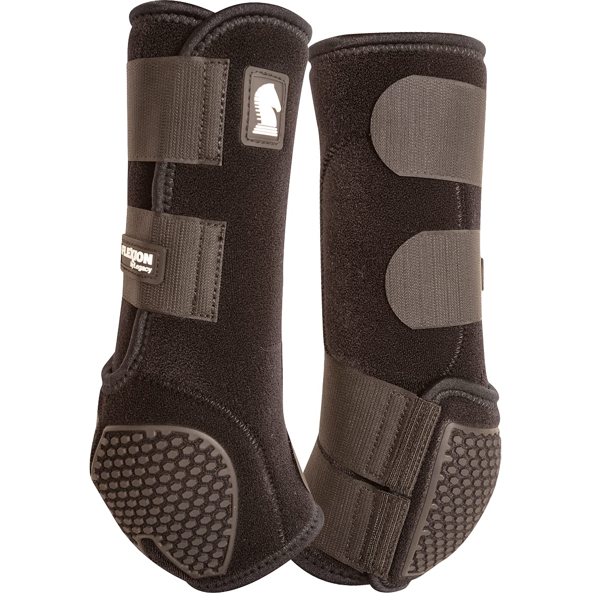 Classic Equine Flexion by Legacy2 Tall-Hind Support Boots, Black, Medium