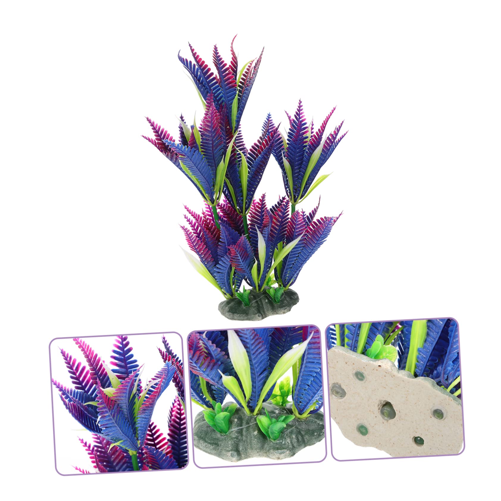 Sosoport Lot De 5 Plantes Aquatiques Pour Aménagement Paysager D'Aquarium Grandes Plantes D'Aquarium Gazon Artificiel Pour Aquarium Faux Poissons Herbe Aquatique Décorative