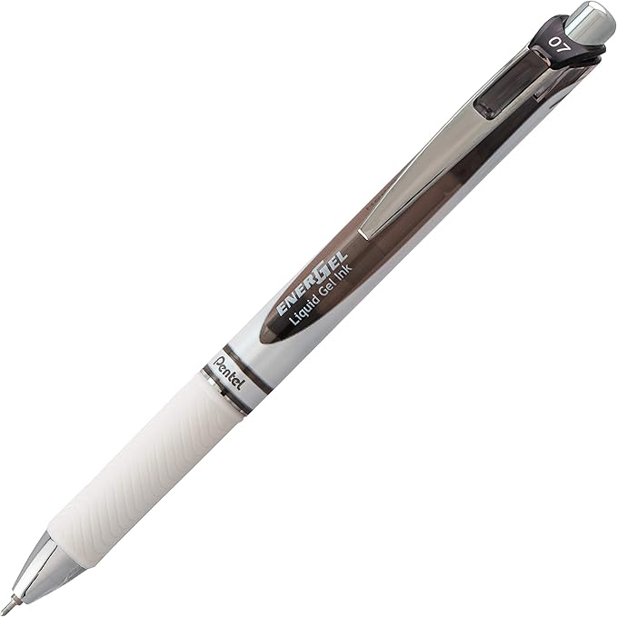 Pentel EnerGel Pearl RTX Bolígrafo de Gel Retráctil 0.7mm Tinta Negra Pack 2 miniatura 3