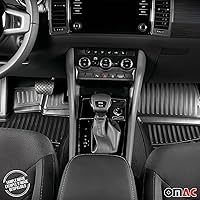 Vista 4 de OMAC Alfombrillas para Honda Pilot 2009-2015, alfombrillas de coche para todo clima, 3D, ajuste personalizado, alfombrilla de goma impermeable, sin