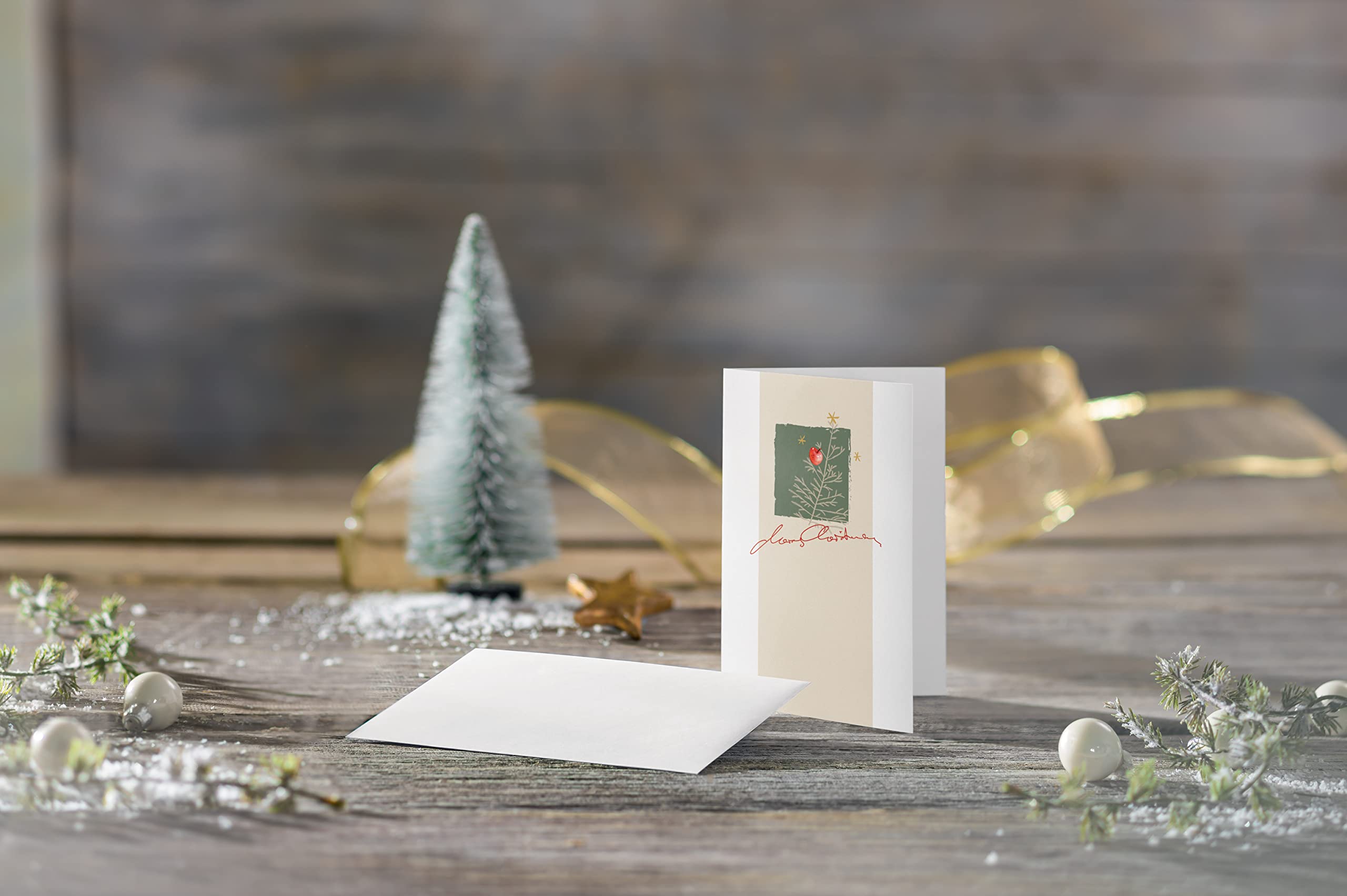 SIGEL DS073 Christmas Cards "Christmas with apples", A6, 10 cards incl. envelopes, easy to print - Image 2
