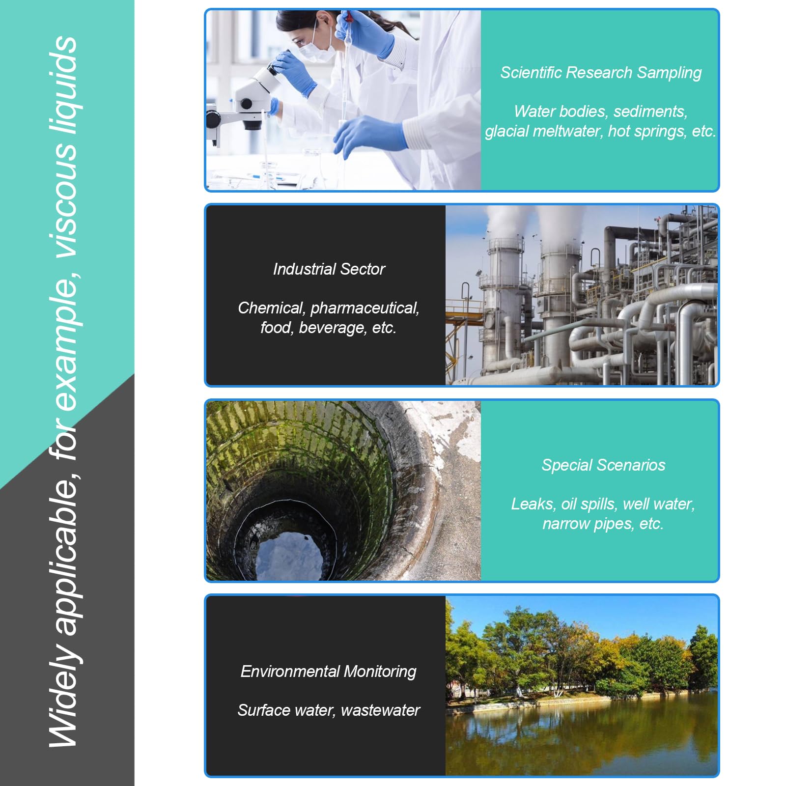 Tiefwasser-Probenahme-Schöpfsystem, Fass-Probennehmer mit Skala