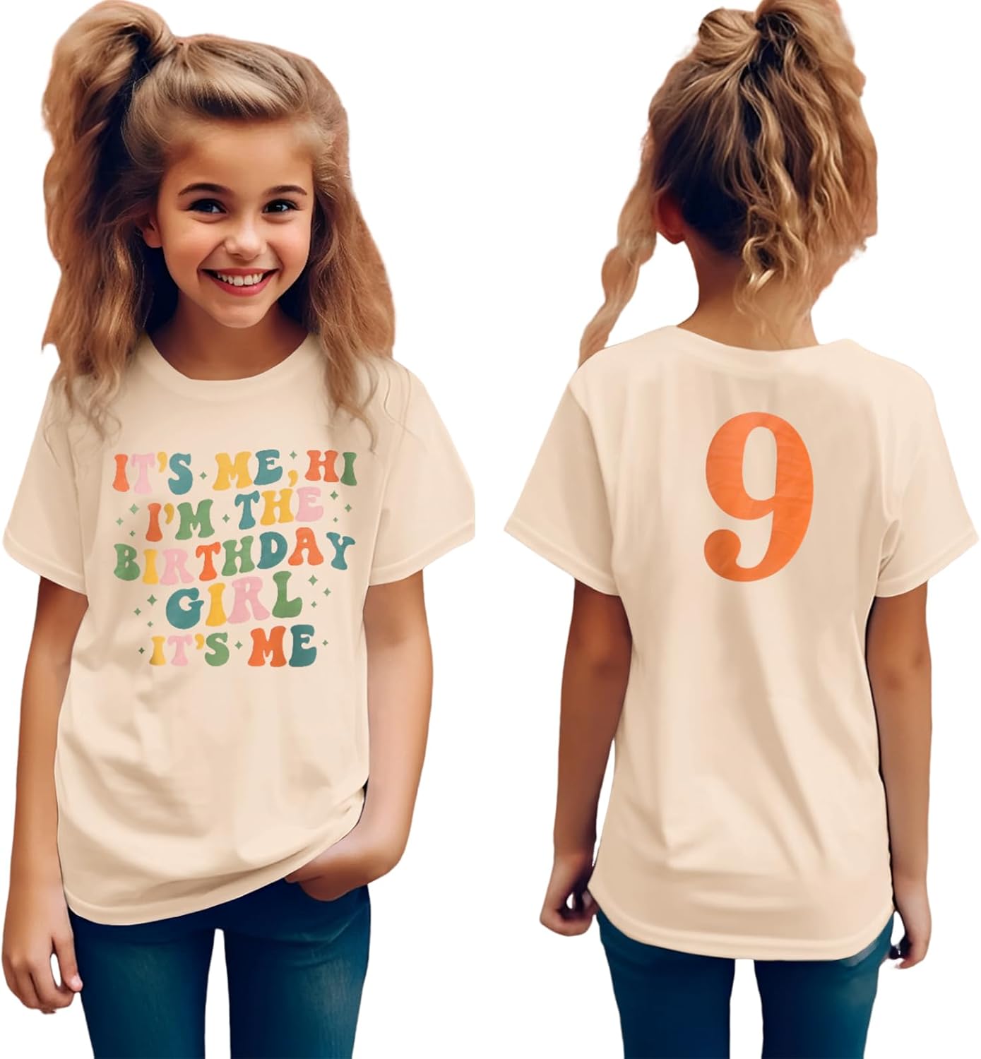 It’s Me I’m The Birthday Girl Shirts Toddler Kids Girls Birthday Tees T-Shirt Party Outfits Tops 5-12 Years