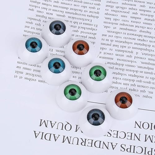 Miniatura 8 de HEALLILY Accesorios de Halloween, 8 piezas de ojos de Halloween, ojos de miedo, ojos de plástico para Halloween, ojos de plástico