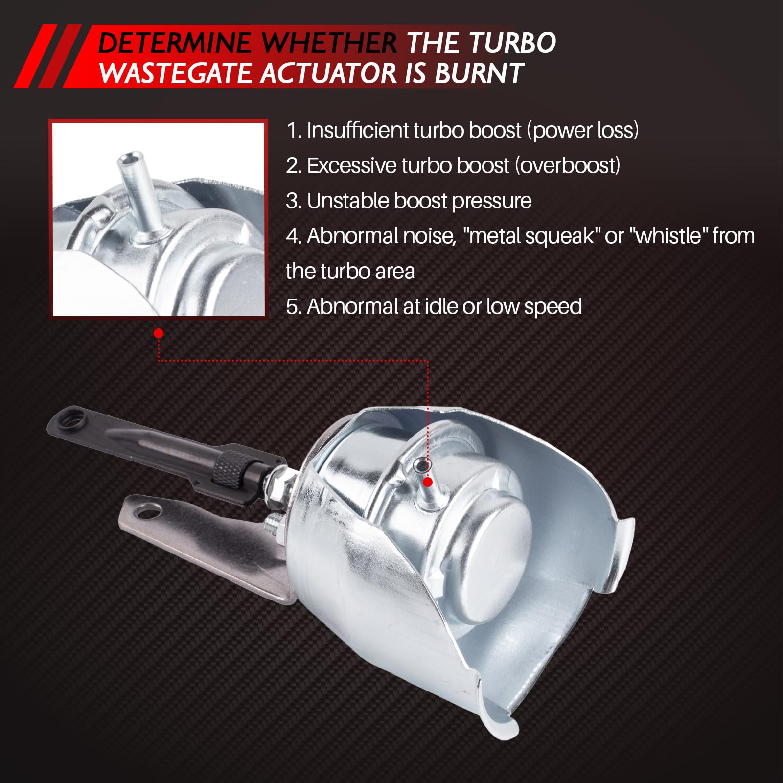 Turbo Wastegate valvola di regolazione, azionamento turbo pneumatico di ricambio per C2 C3 C4 C5 307 407 308 3008 S40 II MS 544 S80 II AS 124 accessorio auto parte # 3M5Q6K682AB