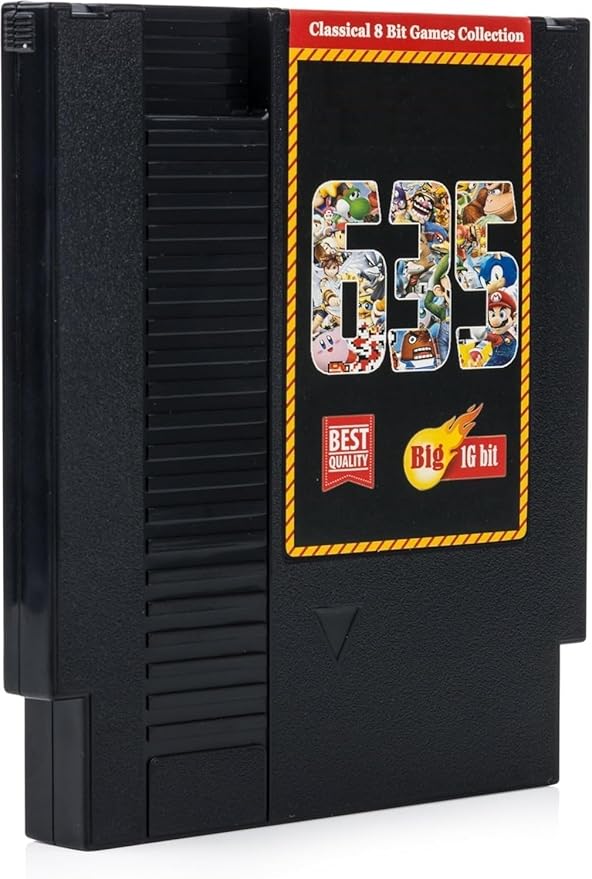 635 in 1 Cartridge Multicart Classic Retro Games Collection NES Game Console - Black